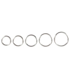 5-teiliges Set „Professional“ mit Penis-/Hodenringen aus Carbonstahl