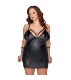 Kleid im edlen Mattlook mit abnehmbaren Handfesseln