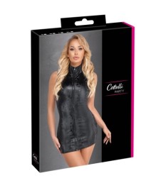 Kleid in mattglänzender Schlangenhaut-Optik