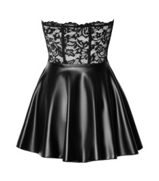 Kleid „Fucking Fabulous“ aus Powernet mit Blüten-Samtflockprint