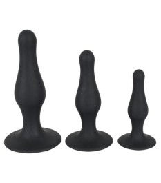 3-teiliges Analplug-Set aus Silikon