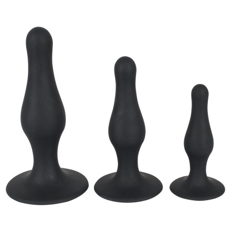 3-teiliges Analplug-Set aus Silikon