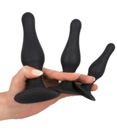 3-teiliges Analplug-Set aus Silikon