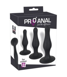 3-teiliges Analplug-Set aus Silikon