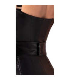 Kleid in mattglänzender Schlangenhaut-Optik