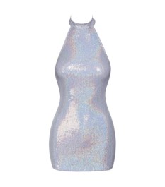 Kleid „Libido Exclusive“ im Powerwetlook mit samtbeflockten Powernet-E