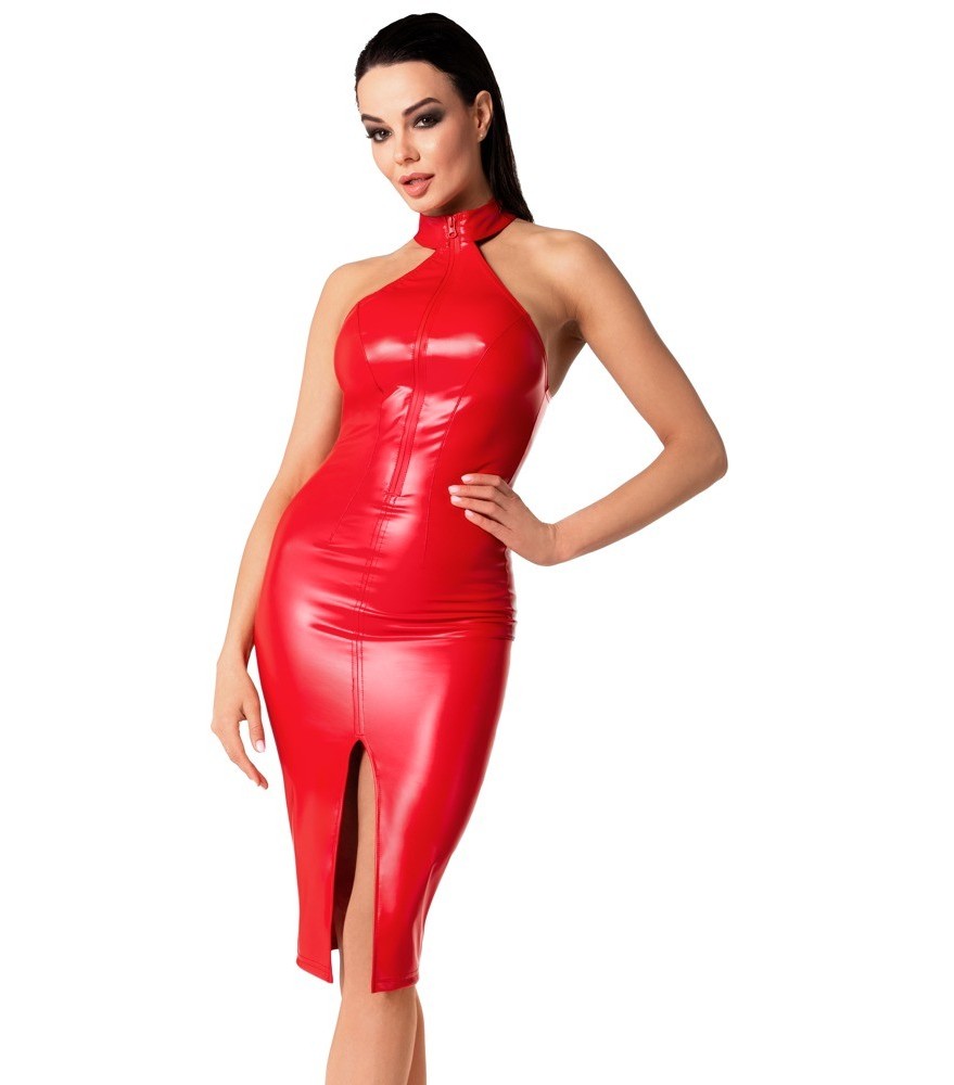 Kleid „Orgia“ im roten Powerwetlook