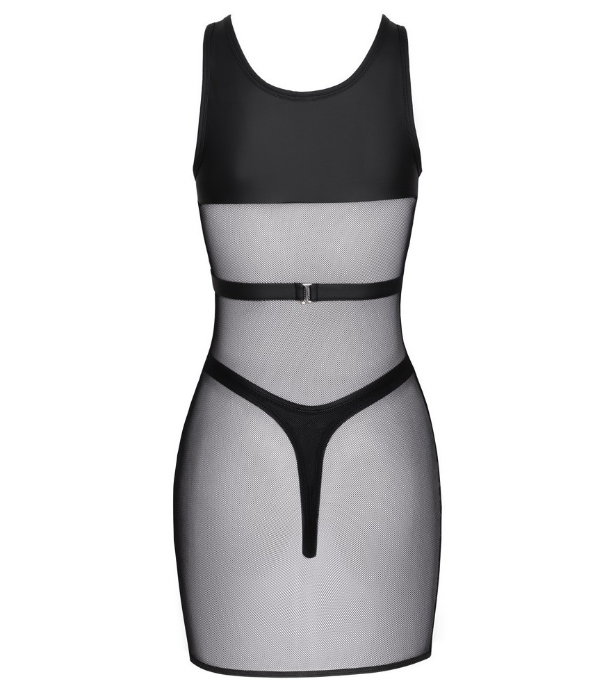 Kleid „Libido“ aus Stretchnetz mit Samtflockprint