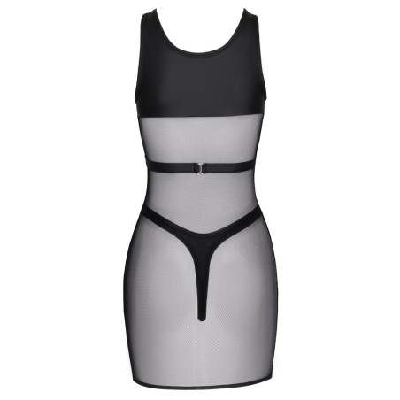 Kleid „Libido“ aus Stretchnetz mit Samtflockprint