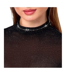 Minikleid in Glitzer-Transparenz