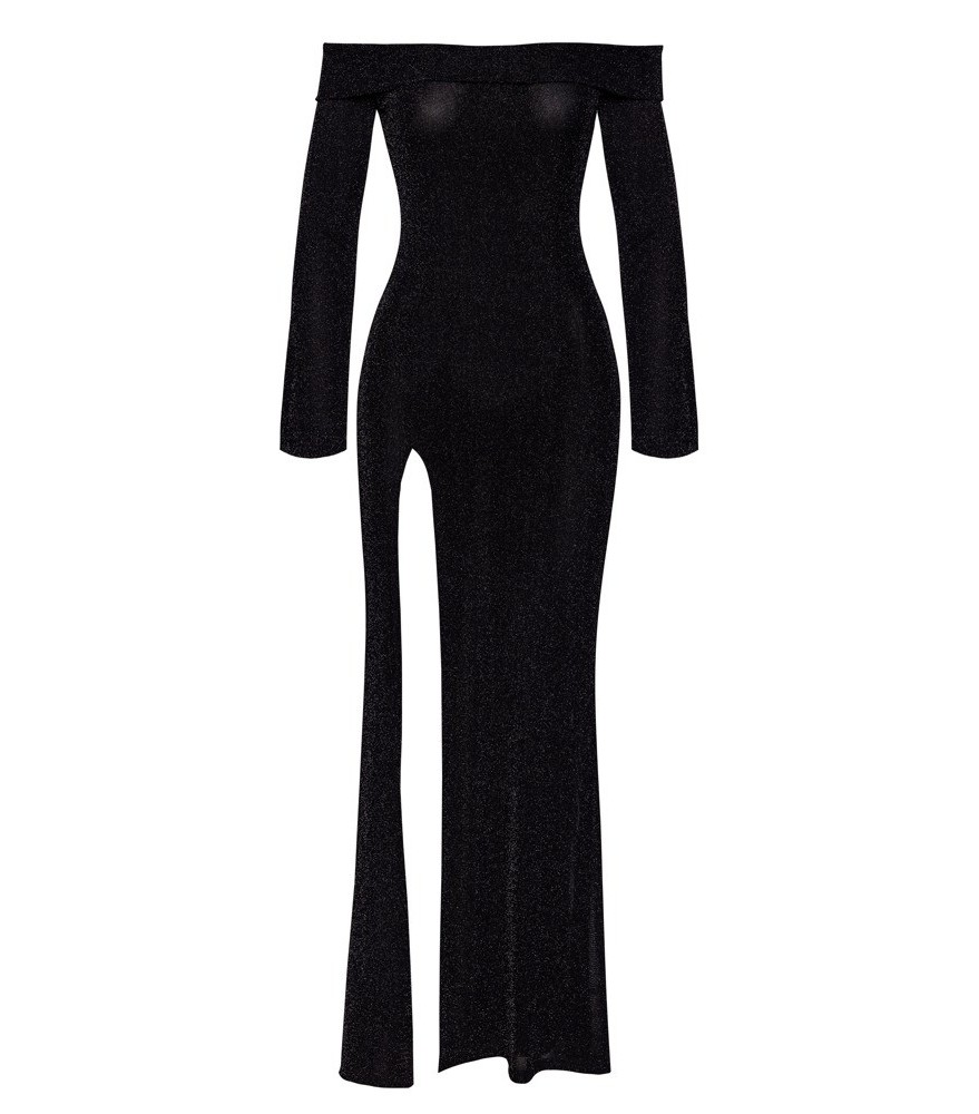 Kleid in Glitzer-Transparenz