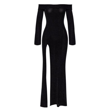 Kleid in Glitzer-Transparenz