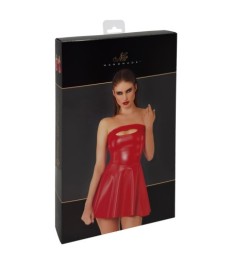 Minikleid im roten Powerwetlook