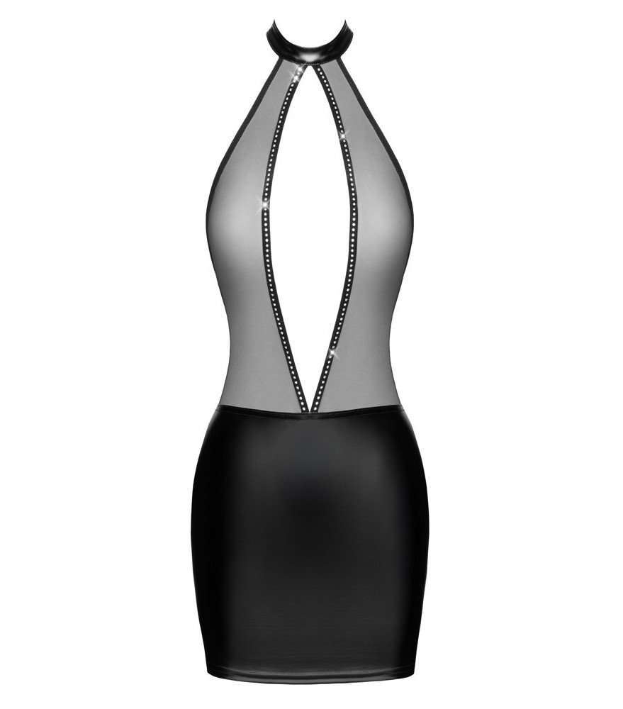 Minikleid im stylischen Material-Mix