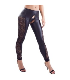 Leggings ouvert mit Spitzeneinsätzen