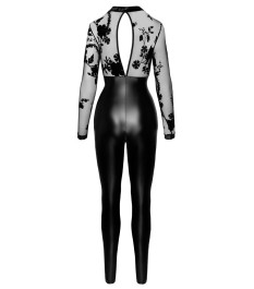 Overall „Libido Exclusive“ im Powerwetlook mit Stretchtüll-Oberteil