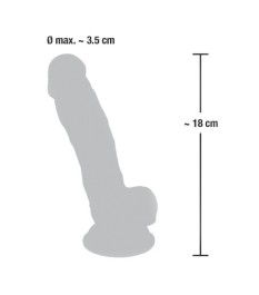 Naturdildo „Medical Silicone Dildo“, 18 cm, mit Saugfuß