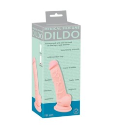 Naturdildo „Medical Silicone Dildo“, 18 cm, mit Saugfuß
