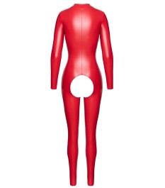 Ouvert-Overall im roten Powerwetlook