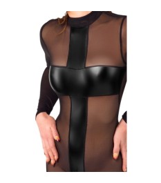 Ouvert-Overall in stylischer Transparenz