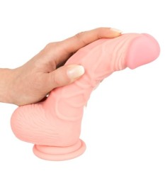Naturdildo „Medical Silicone Dildo“, 20 cm, leicht gebogen