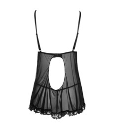 Babydoll plus String, mit geschlitzten Cups und Cut-out am Rücken