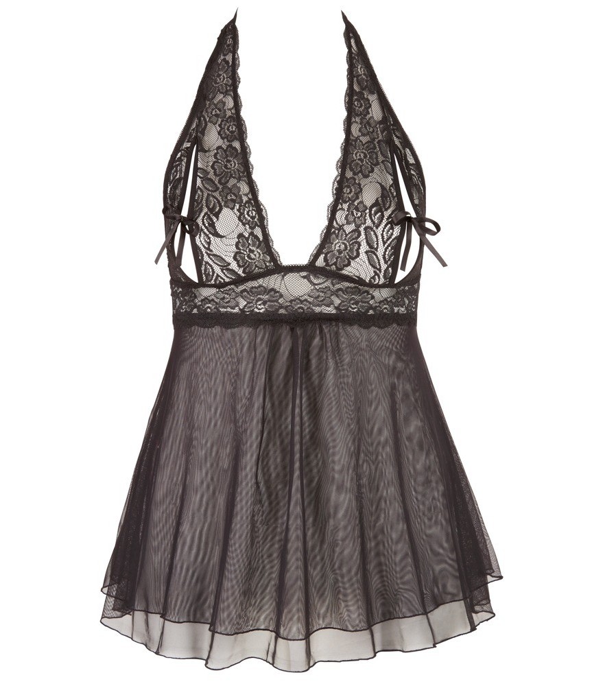 Babydoll mit Neckholder und doppellagigem Rockteil