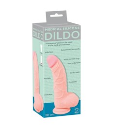 Naturdildo „Medical Silicone Dildo“, 20 cm, leicht gebogen