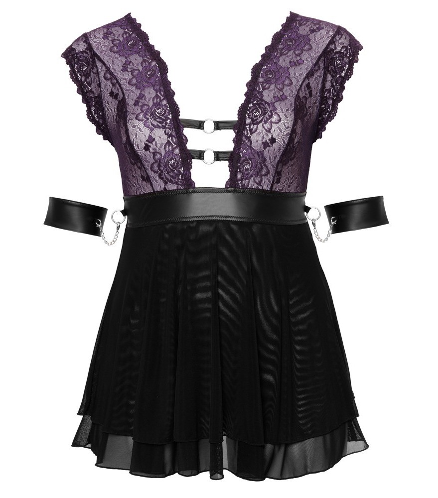 Babydoll mit Halsband und Armfesseln