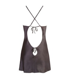 Negligé aus Satin, mit filigranen Bändern und Schleifen