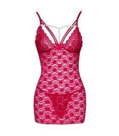 Negligé aus elastischer Spitze inklusive String