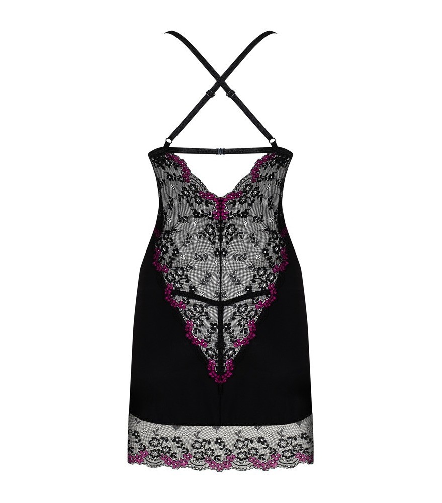 Kleid plus String aus Spitze und Powernet