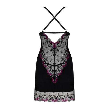 Kleid plus String aus Spitze und Powernet