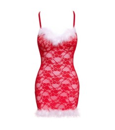 Negligé „X-Mas“ aus weicher Stretch-Spitze