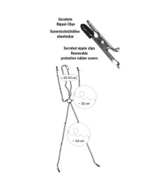 Nippelklammern „Nipple & Clit Clamps“ mit Halskette und Intimklammern