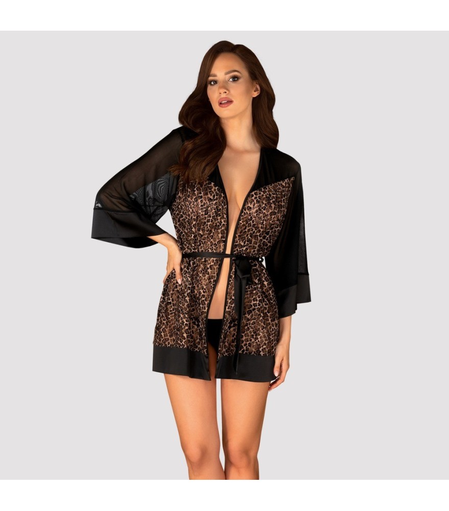 Kimono „Allunes“ im Leo-Look