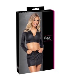 Negligé plus String „Selinne" aus elastischer softer Mikrofaser