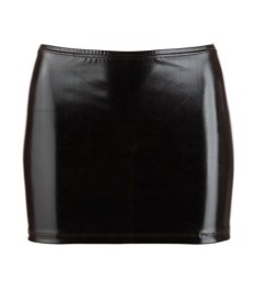 Minirock im Wetlook mit Raffungen am Po, dehnbar