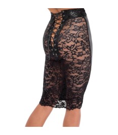 Rock „Libido Exclusive" im edlem Powerwetlook (vorne) mit Spitze (hinten)