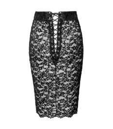 Rock „Libido Exclusive" im edlem Powerwetlook (vorne) mit Spitze (hint