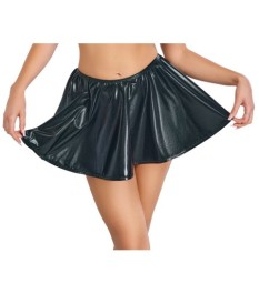 Minirock im trendigen Wetlook