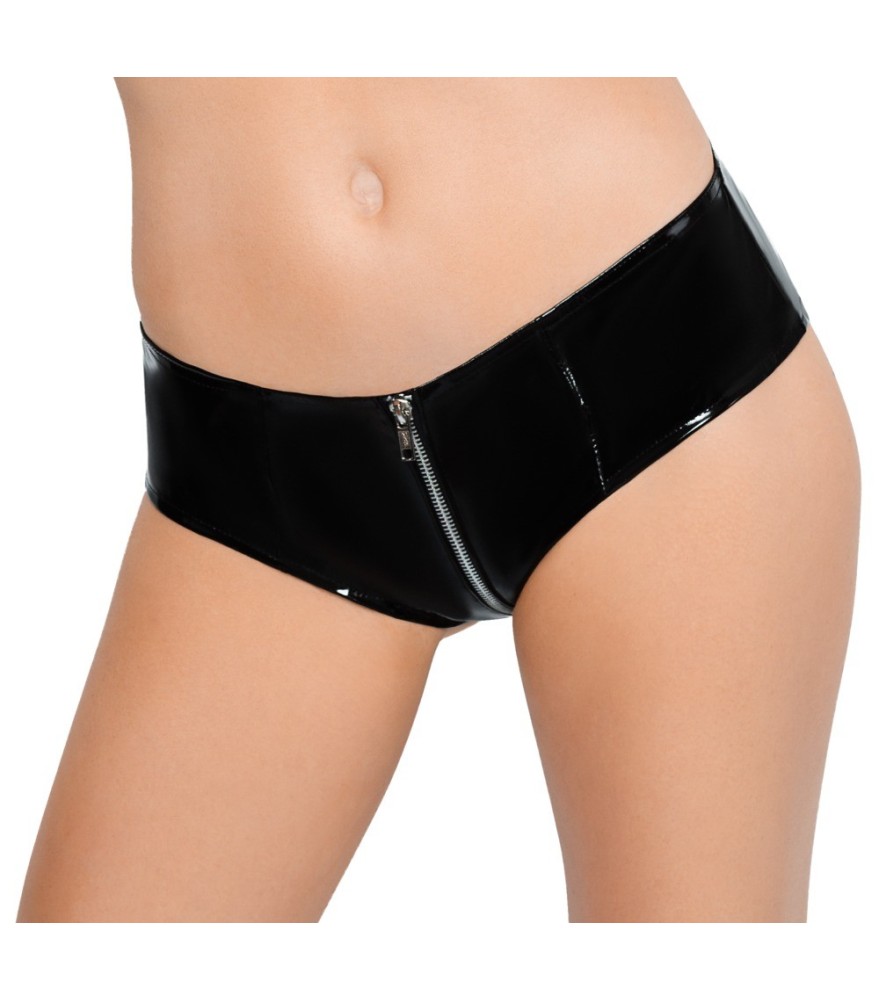 Slip aus Lack mit Reißverschluss