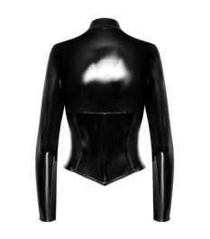 Lack-Jacke mit Reißverschlüssen