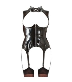 Minirock im Wetlook mit Raffungen am Po