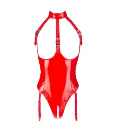 Rock mit Netzeinsätzen und Schnallen