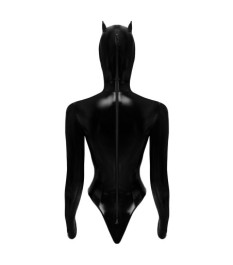 Body aus Lack mit angenähter Kopfmaske im Cat/Batwoman-Style