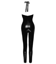 Overall aus Lack mit 2-Wege-Reißverschluss vom Dekolleté bis über den