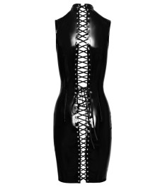 Kleid aus Lack mit 2-Wege-Reißverschluss vorne