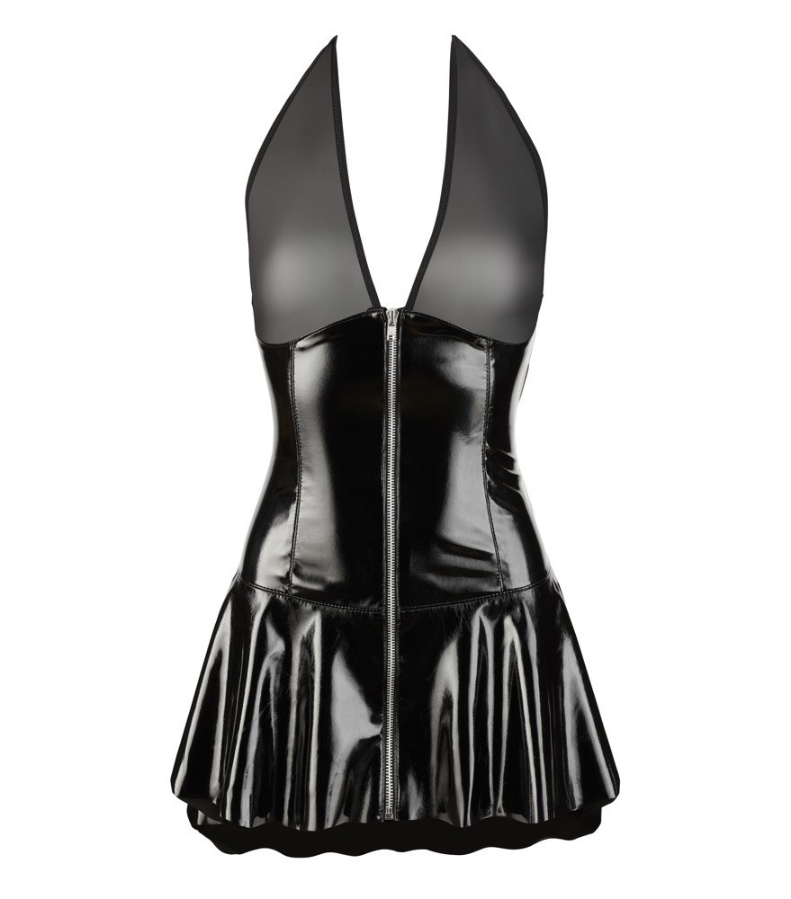 Kleid aus Lack mit Powernet-Cups und -Neckholder