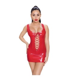 Kleid aus Lack mit Front- und Rückenschnürung